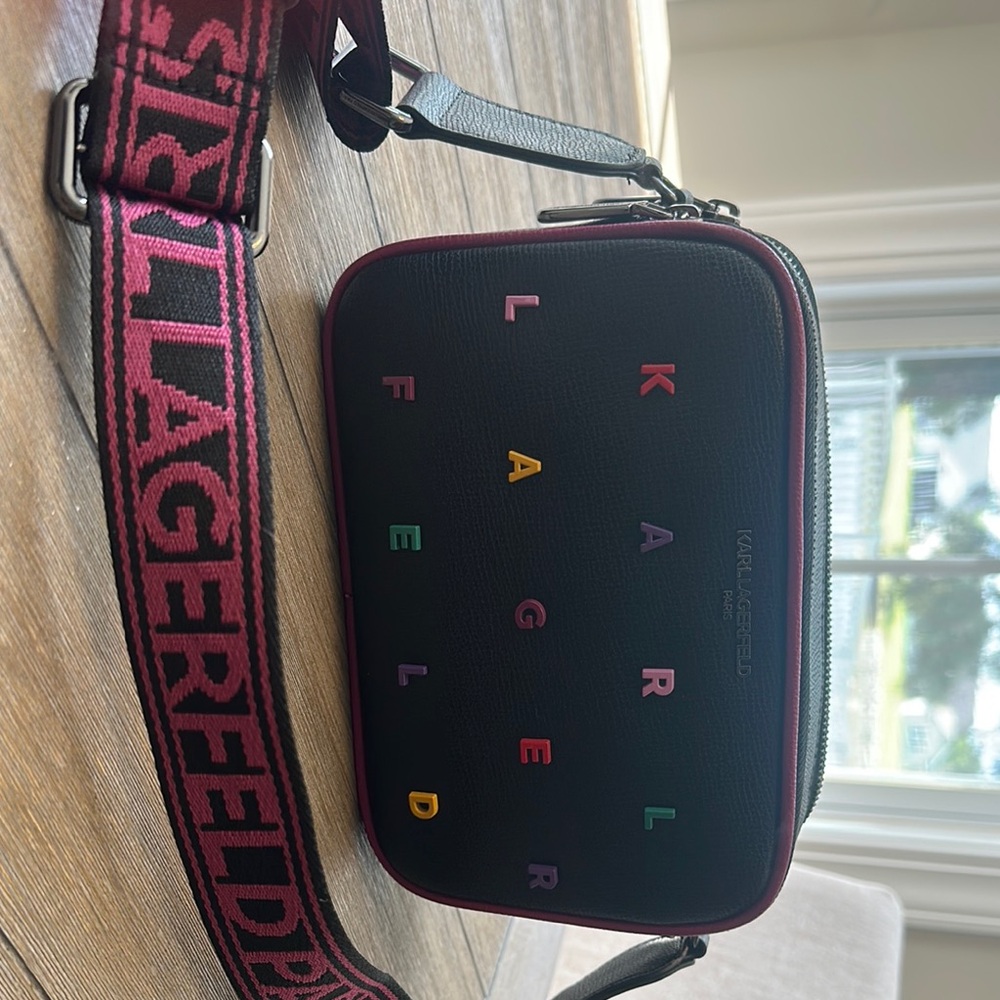 Karl Lagerfeld Black Bag with Colorful Letters